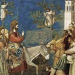 Giotto: "Ingresso di Gesù a Gerusalemme" (part.). 1303-1305. Padova.